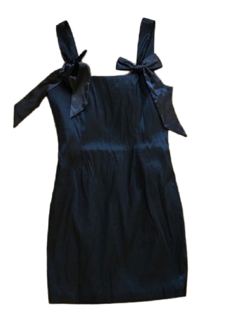 Thirty/Thirty LA Satiny Shiny Bow Stretch Sleeveless LBD